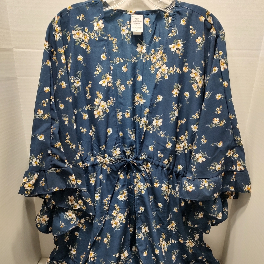 Coverall Kimono 👘 Style Floral Details L/XL